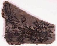 'Feather and Flame', pyrography on found wood