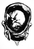 'Fetus', monoprint/paper