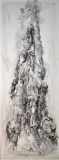 charcoal/paper scroll drawing