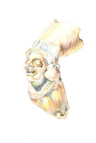 'Chilean Artifact', color pencil study