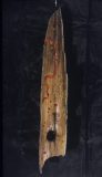 'Ribbon Core', mixed media paint & jewels on bark
