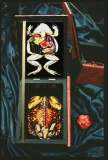 'Toad Box', oil painting, mixed media box; opened view