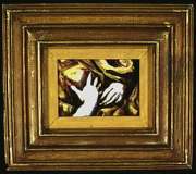 \'Bernini\'s Ecstasy\', oil on panel in frame, image 5\" x 7\", private collection