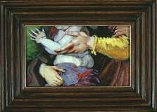 \'Dialogue of the Hands\', oil on panel with frame