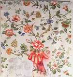 \'Hand and Rose\', pastel, acrylic painting on printed fabric, (private collection)