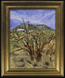 'Landscape II', oil on panel with frame