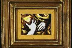 'Bernini's Ecstasy', oil on panel in frame, image 5" x 7", private collection
