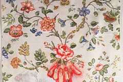 'Hand and Rose', pastel, acrylic painting on printed fabric, (private collection)