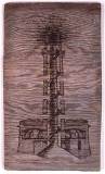 'Lighthouse Metaphor', pyrography on aged wood