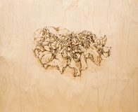 'Shell Landscape', pyrography