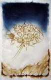 'Seed Head Heracleum maximum', Rozome Japanese dye painting on silk