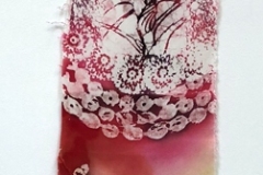 ''Medallions of Summer', Rozome dye painting/silk